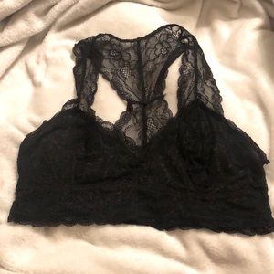 Body Frosting black lace razorback bralette Medium